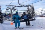 A helping hand to get off the chairlift in Les Arcs