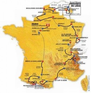 Tour de France 2012 Route Map