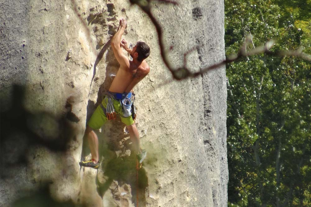 Rock climbing in Buoux in the Luberon