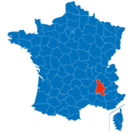 Map showing the position of Drôme in the South of France