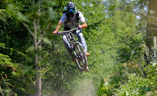 Mountain biking in Serre Chevalier in the Southern French Alps
