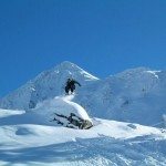 Snowboarding in Les Arcs