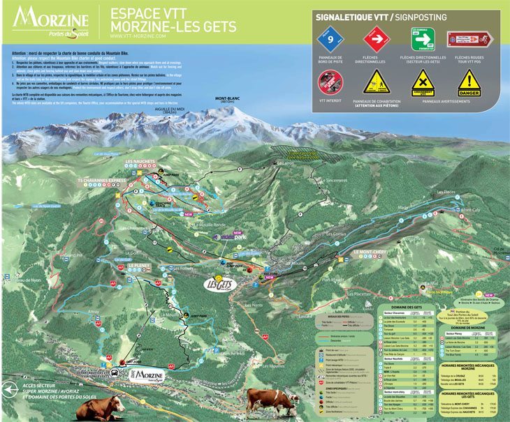 Morzine - Les Gets Mountain Bike Trail Map