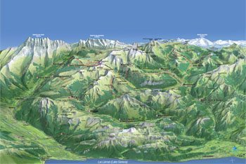 Portes du Soleil Mountain Bike Trail Map - Avoriaz, Morzine, Les Gets