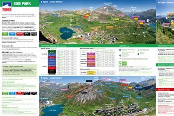 Tignes-Val d'Isère Mountain Bike Trail Map - Small