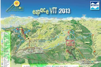 Alpe d'Huez Mountain Bike Trail Map - small