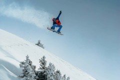 Snowboard Airtime in Les Arcs