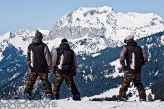 Snowboarding in Chatel, Portes du Soleil, France