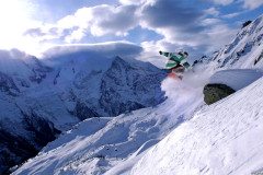 Chamonix Freeride Snowboarding