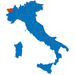 Map of the Aosta Valley, Italy