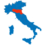 Map of Emilia-Romagna