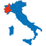 Map of Piedmont, Italy