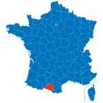 Map of Ariège, Pyrenees
