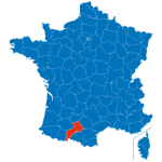 Map of Haute-Garonne, Pyrenees