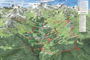 Méribel Mountain Bike Trail Map - small
