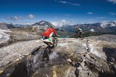 High altitude mountain biking in Val d'Isere