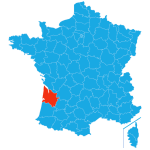 Map of Gironde, France