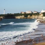 Surfing at La Grande Plage in Biarritz