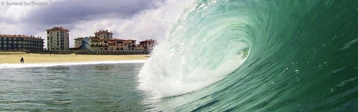 Surfing in Hossegor, south-west France Surfing in Hossegor