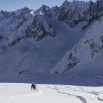 Powder skiing in the Vallée Blanche