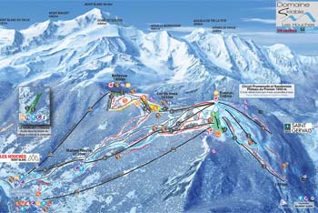 Les Houches Piste Map - small