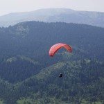 Paragliding at the Col de Bleyne in the Alpes Maritimes, France