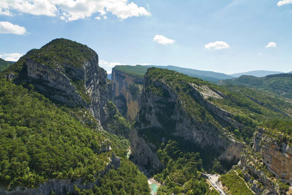 Couloir Samson from Point Sublime in the Gorges du Verdon