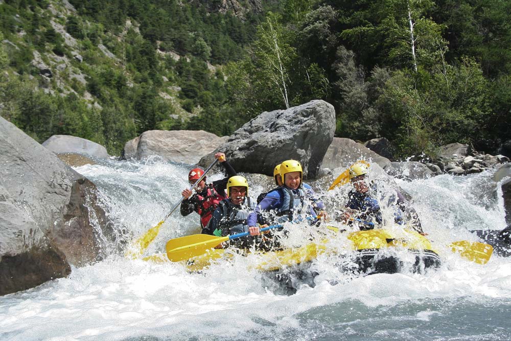 Rafting the Ubaye Race Course in the Hautes Alpes, France