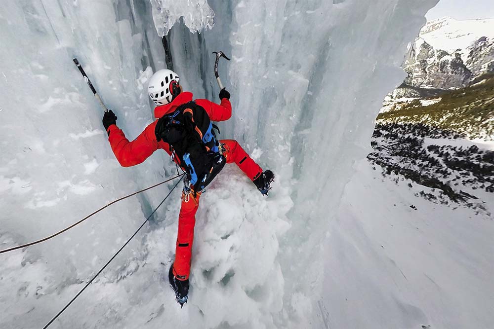 Ice climbing in the Ubaye Valley