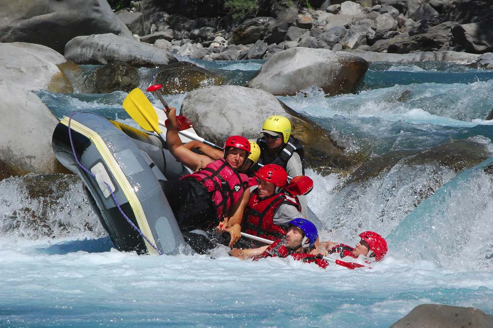 Whitewater rafting on the Ubaye river