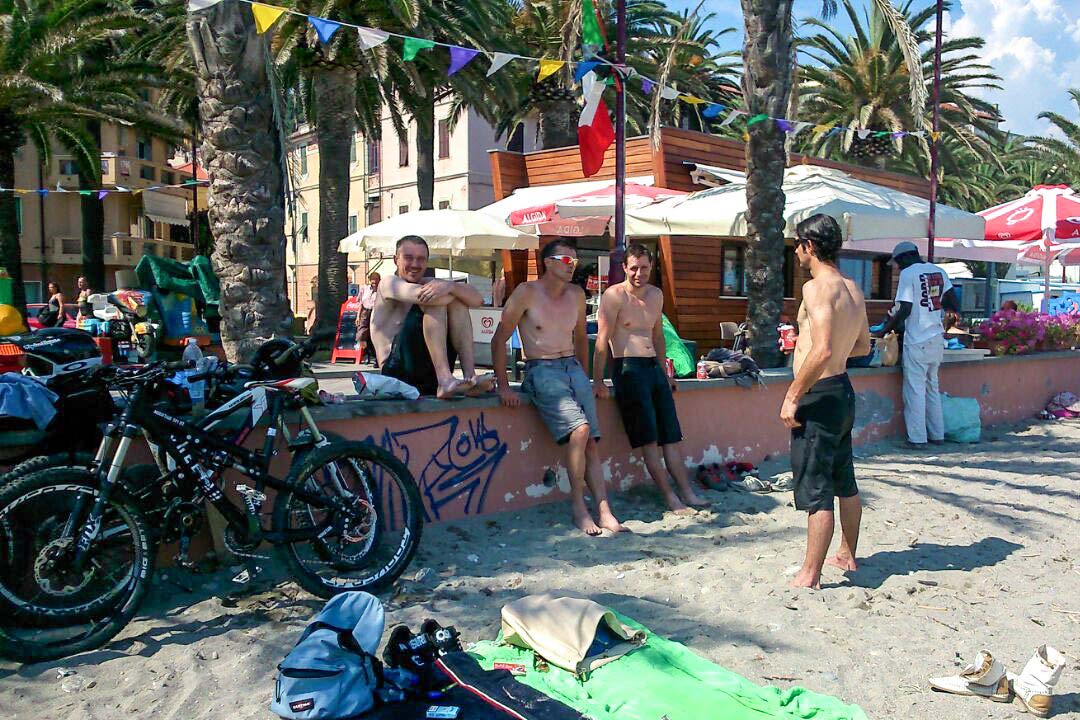 Every ride ends at the beach in Finale Ligure