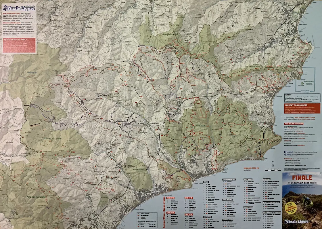 Finale Ligure MTB trail map