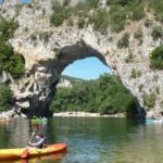 Kayaking under the Pont d'Arc in the Ardèche