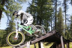 North Shore features in the Serre Chevalier MTB Park