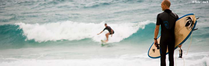 Surfing in Capbreton, south