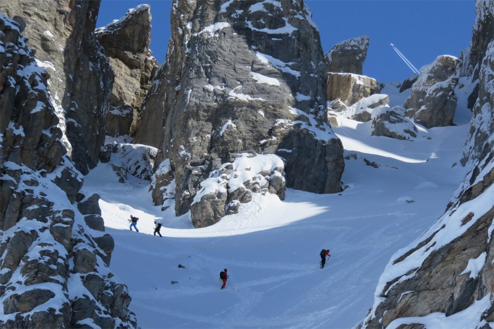 Ski Touring on Brèche de la Portetta in the 3 Valleys