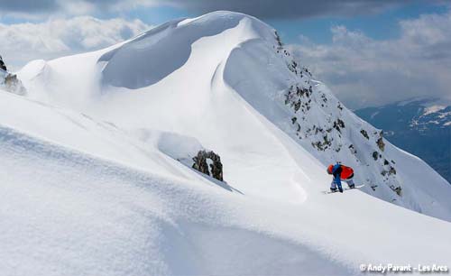 Snowboarding in the French Alps