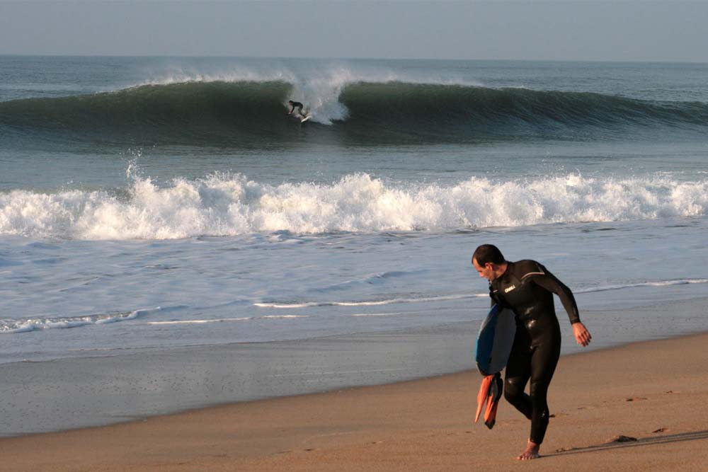Surf session at Les Sables d'Or, Anglet