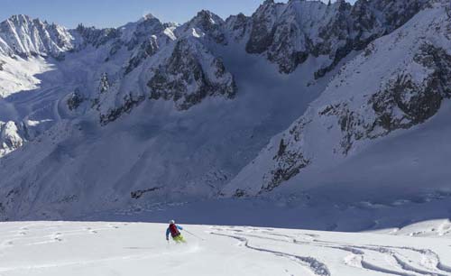 Vallée Blanche ski descent in Chamonix