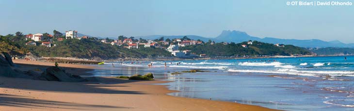 Surfing in Bidart on France's south-west Atlantic coast