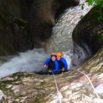 Canyoning the lower section of Les Ecouges in the Vercors
