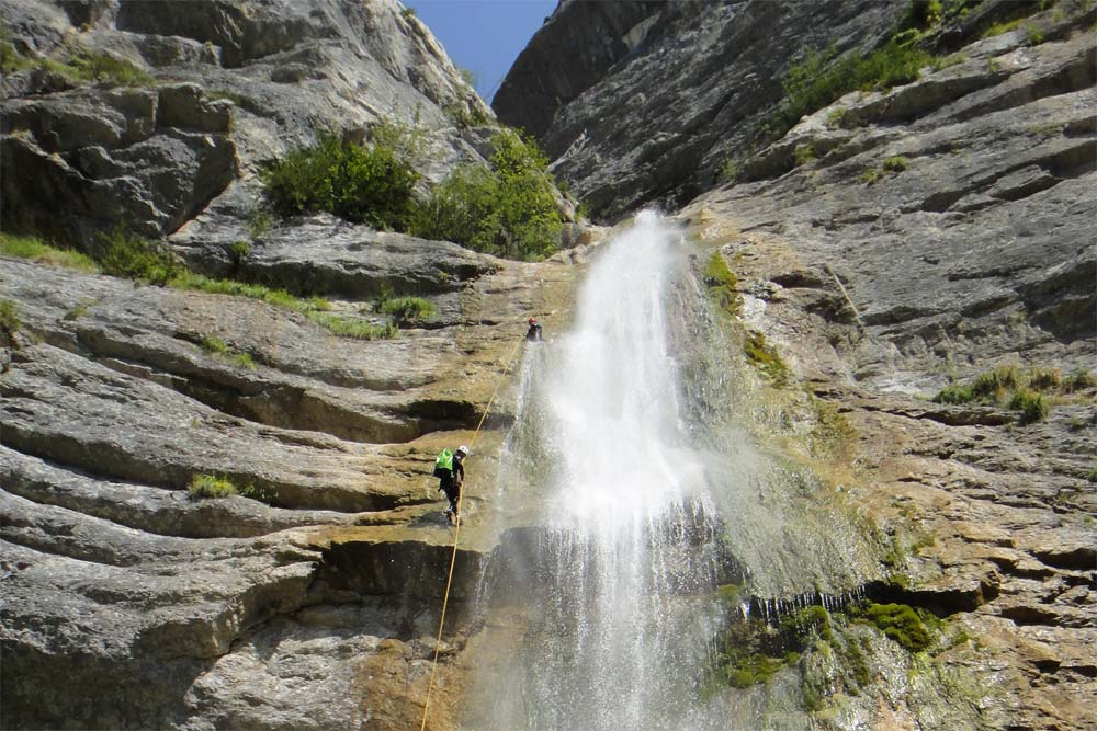 Canyoning in Les Ecouges in the Verscors