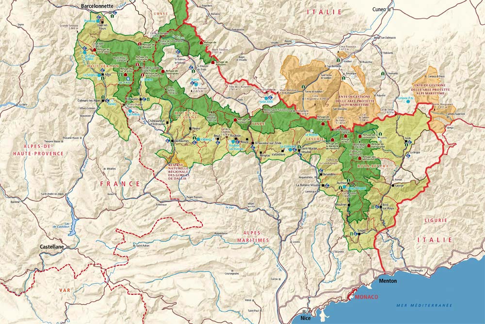 Mercantour National Park Map