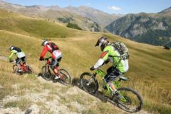 High Alpine mountain biking terrain in Orcières