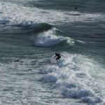 Surfing in la Baie des Trépassés, Brittany