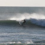 Surfing in Primel Tregastel, Brittany