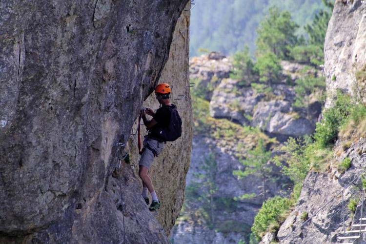 Via Ferrata, na França, do Parque Nacional de Cévennes