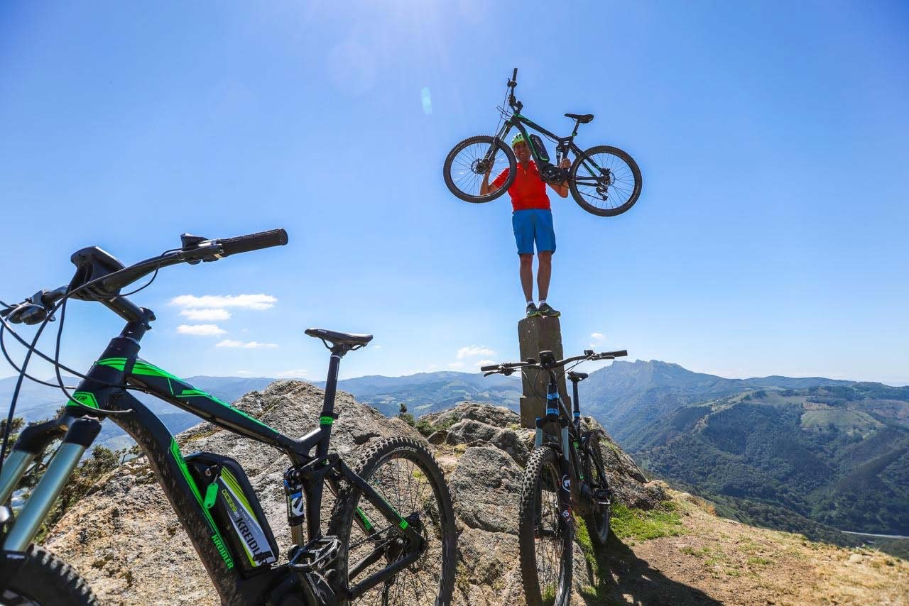 Christophe Febvay still has plenty of energy after a tough climb