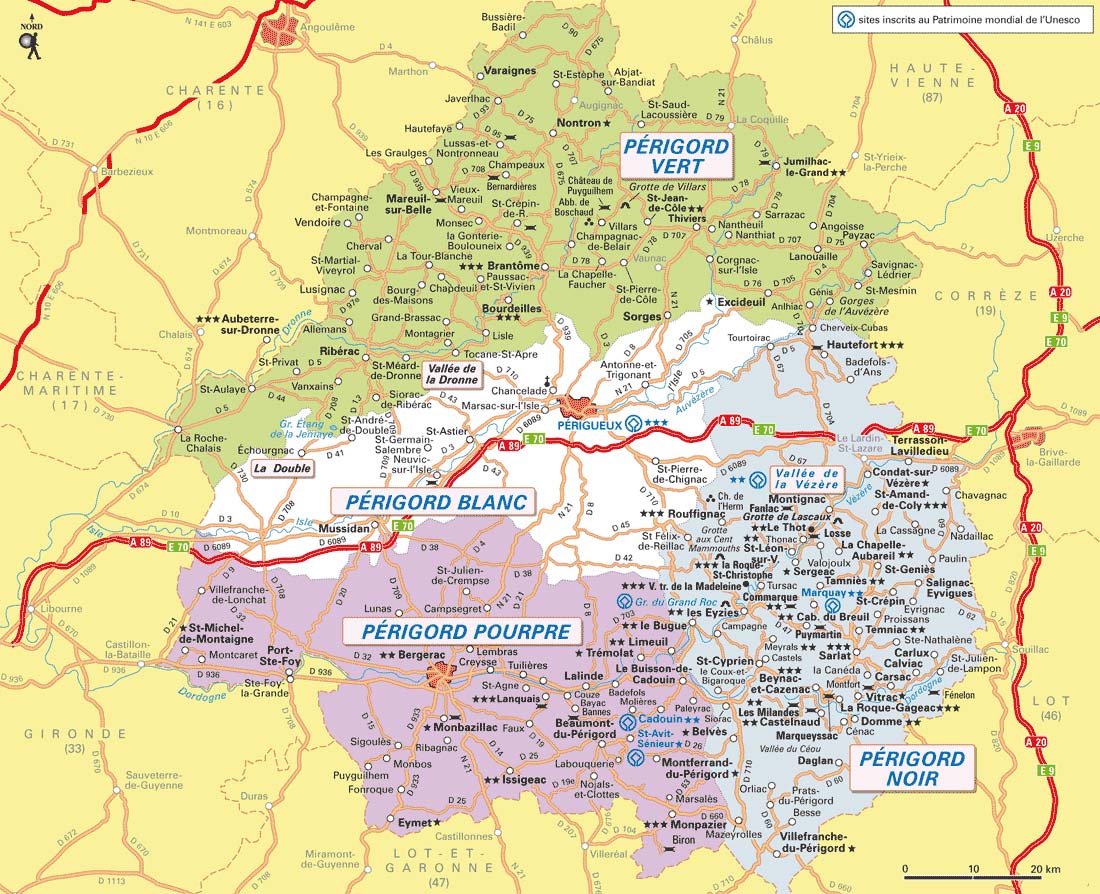 dordogne tourist map