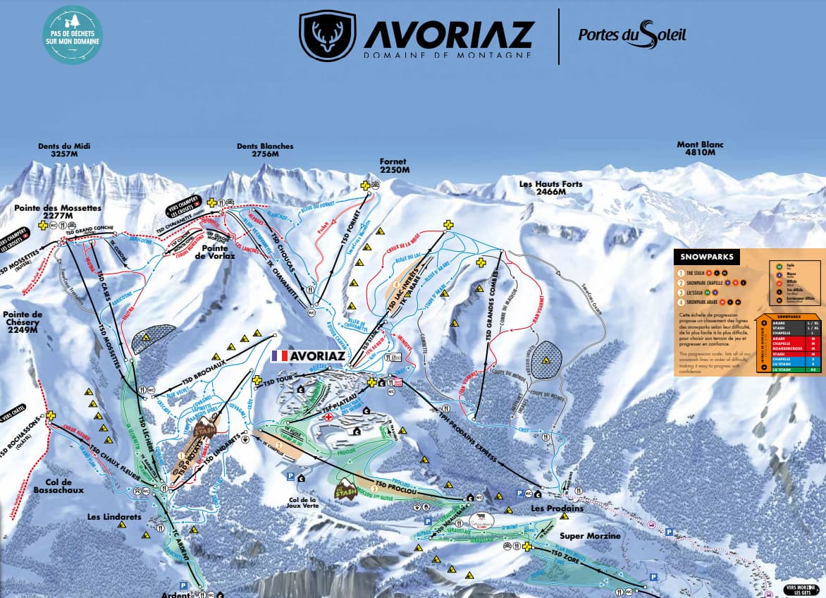 Avoriaz Piste Map